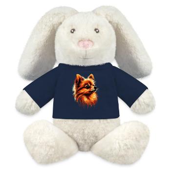 Zwergspitz Pommeraner Pom Süßer Deutscher Spitz - MiniFeet® RecycelHase® Creme - French Navy - Vorne