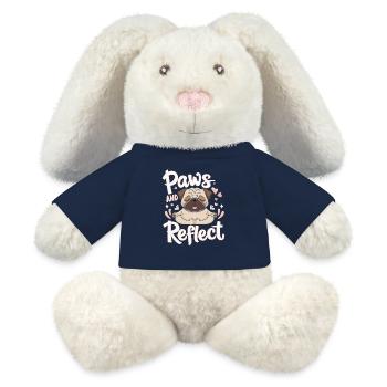 Paws And Reflect Yoga Pug Meditation Entspannt - MiniFeet® RecycelHase® Creme - French Navy - Vorne