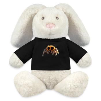 Spinne Vogelspinne Tarantel Liebe Arachnid Spinnen - MiniFeet® RecycelHase® Creme - Schwarz - Vorne