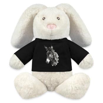Esel - MiniFeet® RecycelHase® Creme - Schwarz - Vorne