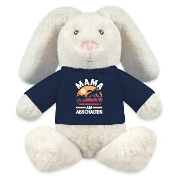 Urlaub Urlauberin Mutter Mama - MiniFeet® RecycelHase® Creme - French Navy - Vorne
