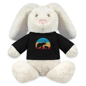 Elephant Animal Elephants Zoo - MiniFeet® RecycelHase® Bunny Cream - black - Front
