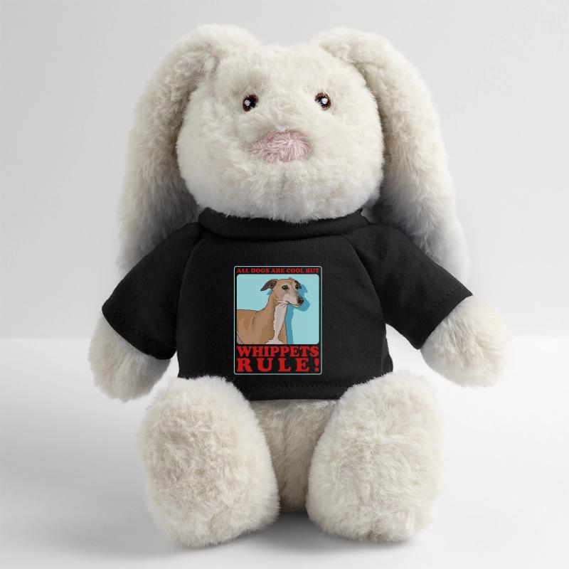 Whippet Petit lévrier anglais Cadeau Lapin en peluche recyclé MiniFeet® Crème