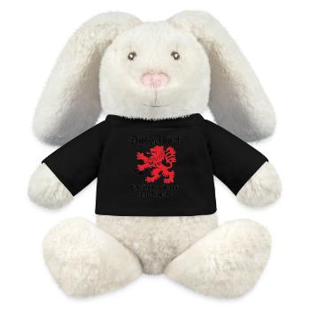 Düsseldorf La ville la plus cool du Rhin - Lapin en peluche recyclé MiniFeet® Crème - noir - Devant