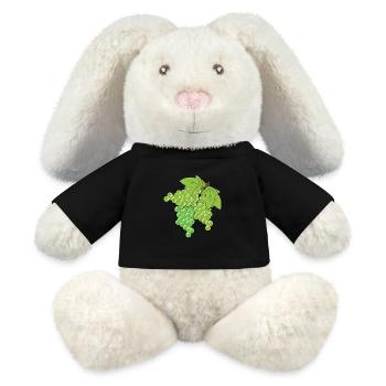 Weintraube Weintrauben Trauben Rebe Wein Garten - MiniFeet® RecycelHase® Creme - Schwarz - Vorne