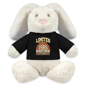 Limited 1985 Lustige Sprüche Geschenk Geburtstag - MiniFeet® RecycelHase® Creme - Schwarz - Vorne