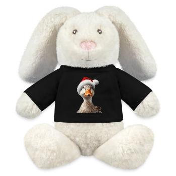 Canard - Lapin en peluche recyclé MiniFeet® Crème - noir - Devant