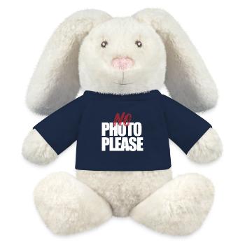 Pas de photo s’il vous plaît. Pas de photo - Lapin en peluche recyclé MiniFeet® Crème - bleu marine - Devant