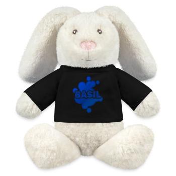 Vorname Basil - MiniFeet® RecycelHase® Creme - Schwarz - Vorne