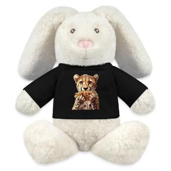 Cheetah - MiniFeet® RecycelHase® Bunny Cream - black - Front