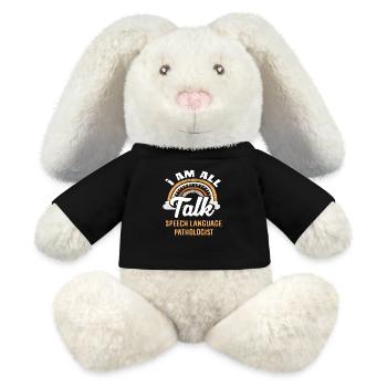 Ich Bin Ganz Gespräch Sprachtherapeut - MiniFeet® RecycelHase® Creme - Schwarz - Vorne