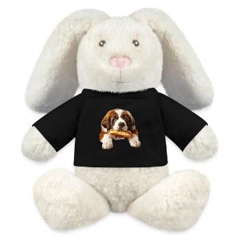 Saint-bernard - Lapin en peluche recyclé MiniFeet® Crème - noir - Devant