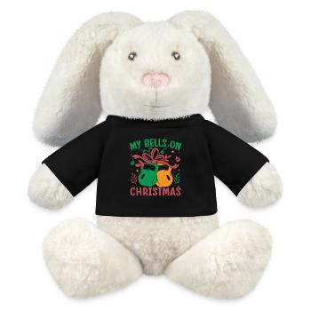 Fanatiques de fitness Mes cloches à Noël - Lapin en peluche recyclé MiniFeet® Crème - noir - Devant