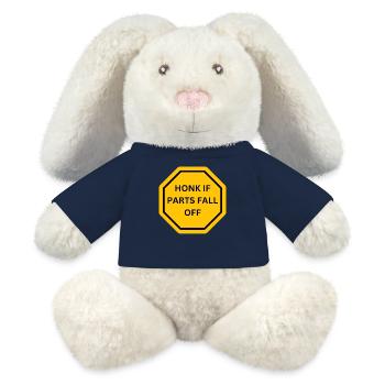 HONK IF PARTS FALL OFF - MiniFeet® RecycelHase® Creme - French Navy - Vorne