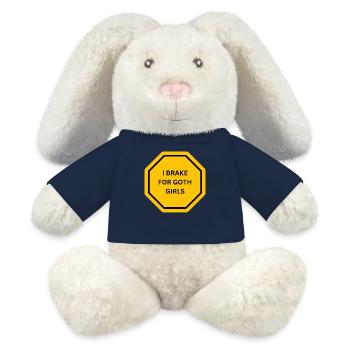 JE FREINE POUR BOUCLIER DE FILLES GOTHIQUES - Lapin en peluche recyclé MiniFeet® Crème - bleu marine - Devant