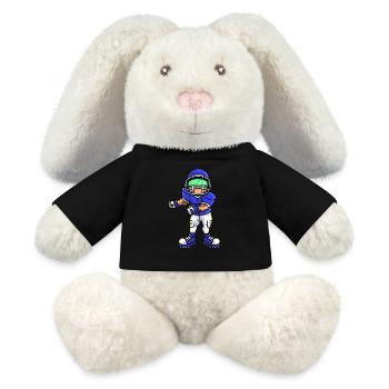 Sport Rugby Dancing Player Football - MiniFeet® RecycelHase® Bunny Cream - black - Front