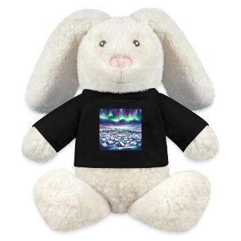 Tromsø Winterlandschaft Skandinavien Norwegen - MiniFeet® RecycelHase® Creme - Schwarz - Vorne