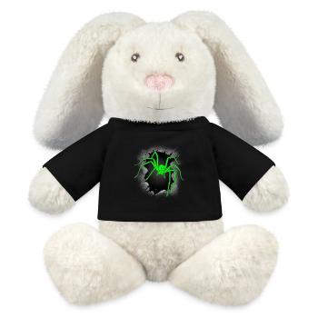 Spinnen Spinne Halloween Spinnen Phobie - MiniFeet® RecycelHase® Creme - Schwarz - Vorne