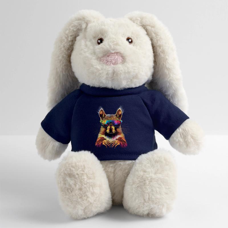 Eichhörnchen Kopfhörer Bunt Popart DJ Eichhörnchen MiniFeet® RecycelHase® Creme