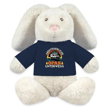 Camping ABENTEUERLICHE OPAS UNTERWEGS Lustiges - MiniFeet® RecycelHase® Creme - French Navy - Vorne