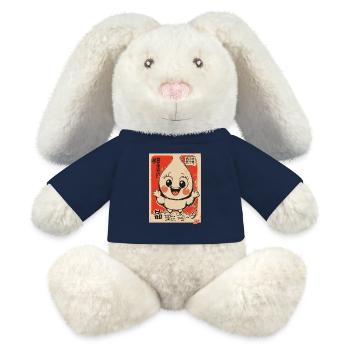 Japanese Vintage Cartoon Water Drop Boy - MiniFeet® RecycelHase® Bunny Cream - french navy - Front