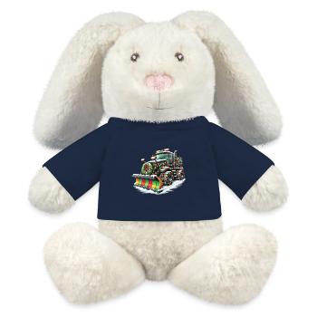Winter Weihnachten Schneeräummaschine Fahrzeug - MiniFeet® RecycelHase® Creme - French Navy - Vorne