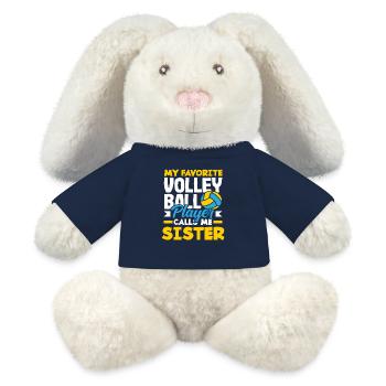 Mein Lieblings Volleyballspieler Nennt Schwester - MiniFeet® RecycelHase® Creme - French Navy - Vorne