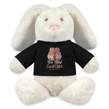 Otter Valentines Day Pun We Need - MiniFeet® RecycelHase® Bunny Cream - black - Front