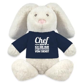 Teamleiter Chef Abschied - MiniFeet® RecycelHase® Creme - French Navy - Vorne