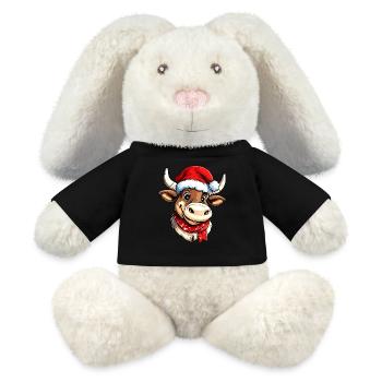 Christmas Taurus - MiniFeet® RecycelHase® Bunny Cream - black - Front