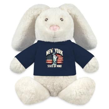 New York State of Mind Statue of Liberty Nyc - MiniFeet® RecycelHase® Bunny Cream - french navy - Front