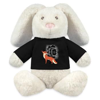 Märchen Fuchs Füchse Füchsin Märchenfigur Kinder - MiniFeet® RecycelHase® Creme - Schwarz - Vorne