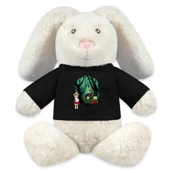 Märchen Märchenfigur Drache Wald Abenteuer - MiniFeet® RecycelHase® Creme - Schwarz - Vorne