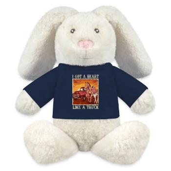 I Got A Heart Like A Truck - MiniFeet® RecycelHase® Bunny Cream - french navy - Front