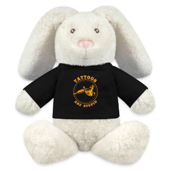 Tattoo Künstler Tätowierer Tätowiert Tätowierung - MiniFeet® RecycelHase® Creme - Schwarz - Vorne