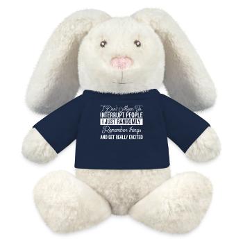I Don't Mean To Interrupt People - MiniFeet® RecycelHase® Bunny Cream - french navy - Front