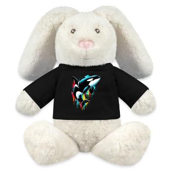 Schwertwal - MiniFeet® RecycelHase® Creme - Schwarz - Vorne