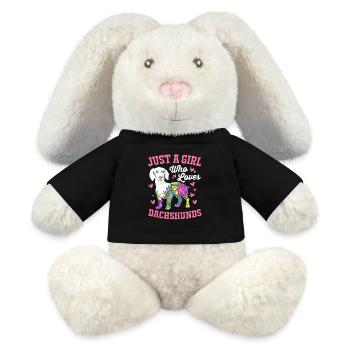 Teckel - Lapin en peluche recyclé MiniFeet® Crème - noir - Devant