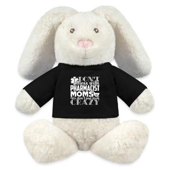 Pharmacist Don't Mess With Pharmacist Moms - MiniFeet® RecycelHase® Bunny Cream - black - Front