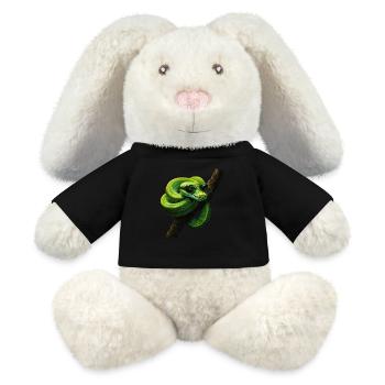 Green Tree Python Snakes Lover Terrarium - MiniFeet® RecycelHase® Bunny Cream - black - Front