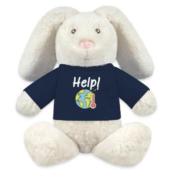 Klimawandel Klimaschutz - MiniFeet® RecycelHase® Creme - French Navy - Vorne