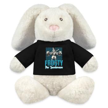 Frosty Der Muskelmann Gym Humor Design - MiniFeet® RecycelHase® Creme - Schwarz - Vorne