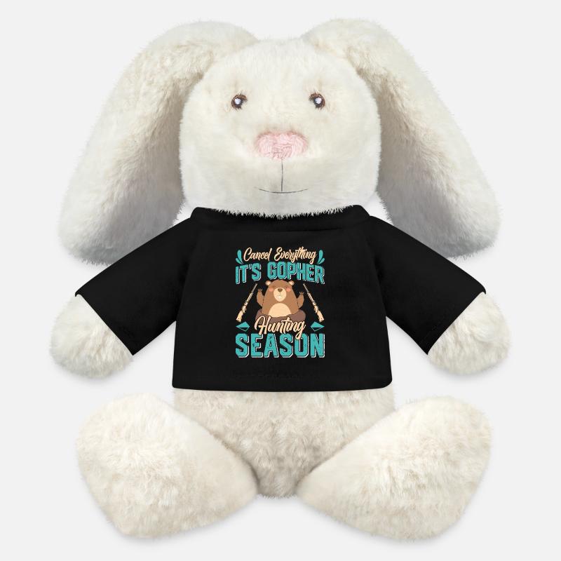Marmot, Hunter, Hunting - MiniFeet® RecycelHase® Bunny Cream - black