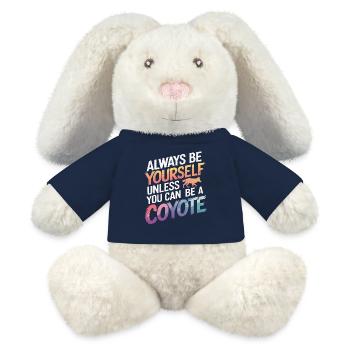 Kojote Tier Lustig - MiniFeet® RecycelHase® Creme - French Navy - Vorne