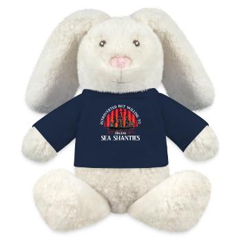 Matrose Meme Piratenschiff Ozean Segeln - MiniFeet® RecycelHase® Creme - French Navy - Vorne