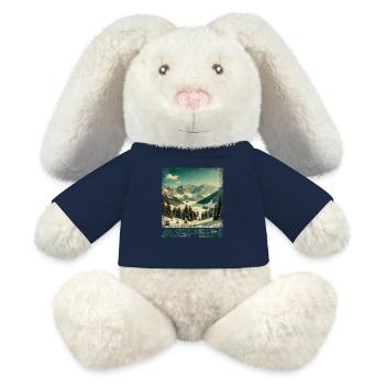 Aspen Colorado Skiing Snowboard Winter Vintage - MiniFeet® RecycelHase® Bunny Cream - french navy - Front