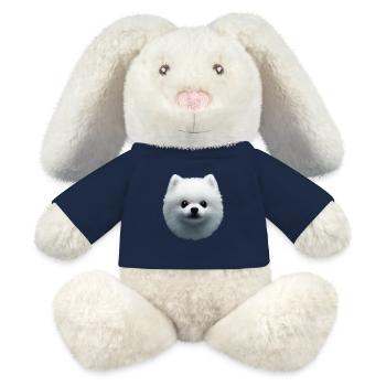 Zwergspitz - MiniFeet® RecycelHase® Creme - French Navy - Vorne