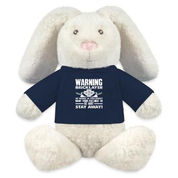 Maurer Warnung Bleib Weg Gefühle Verletzen - MiniFeet® RecycelHase® Creme - French Navy - Vorne