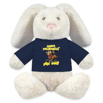 Giraffe Lieber durchgeknallt als einer von euch - MiniFeet® RecycelHase® Creme - French Navy - Vorne