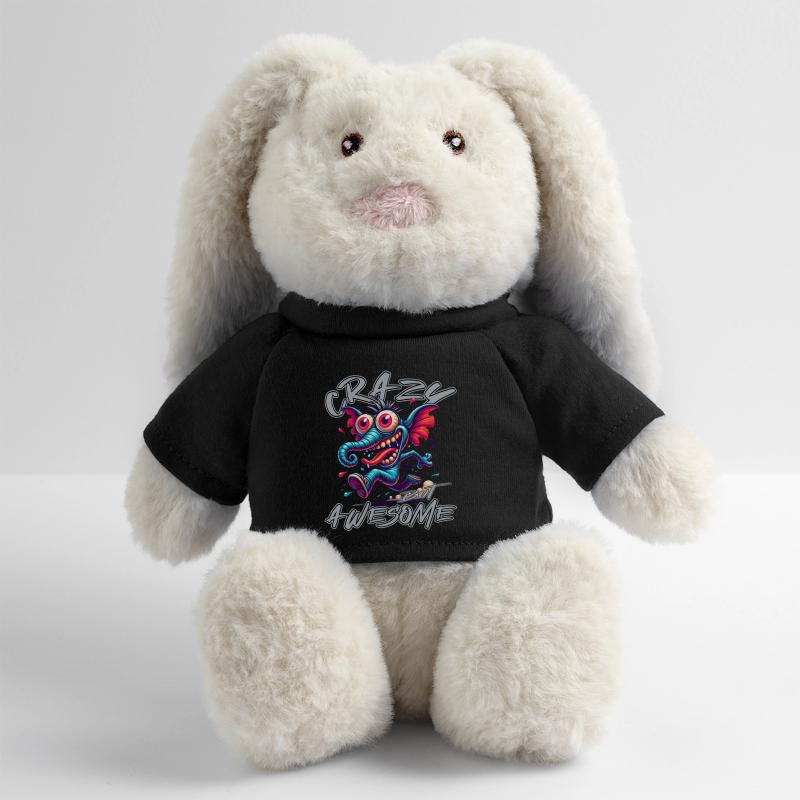 Cute but Crazy Elephant Comic Style MiniFeet® RecycelHase® Bunny Cream